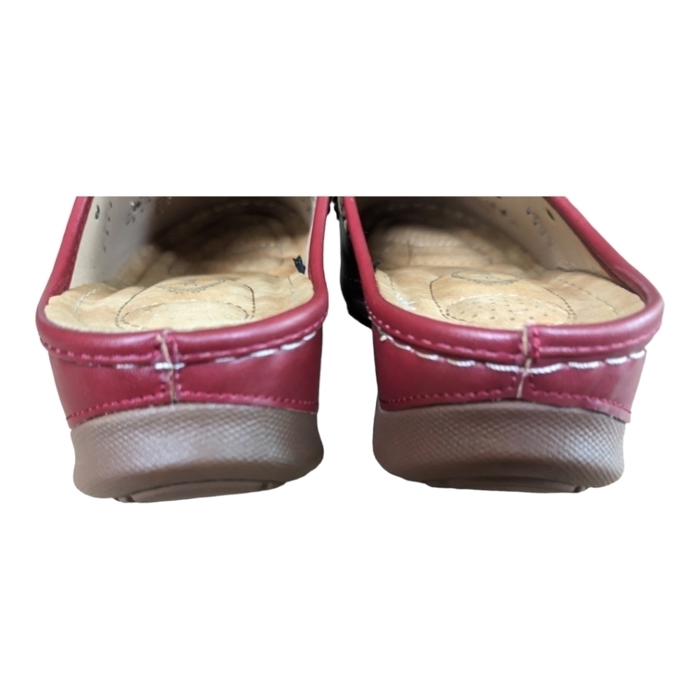 Atalina Red Flower Lightweight Clogs Laser Etch Size 39EU US 8.5 - Picture 4 of 7